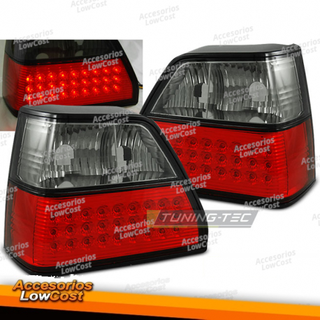 LUCES TRASERAS LED ROJAS HUMO para VW GOLF 2 08.83-08.91