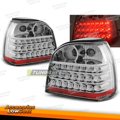 LUCES TRASERAS LED CROMADAS para VW GOLF 3 09.91-08.97