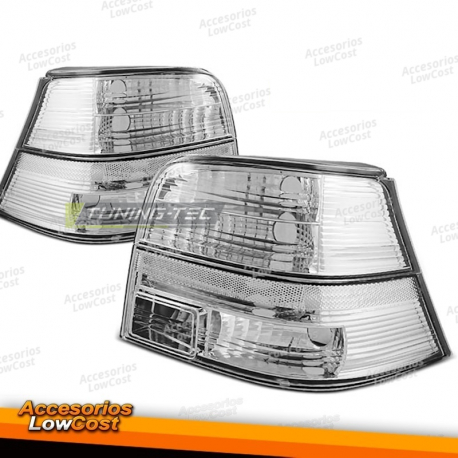 LUZES TRASEIRAS EM VIDRO BRANCO para VW GOLF 4 09/97-09/03