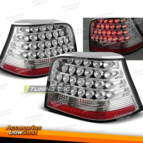 LUCES TRASERAS LED CROMADAS para VW GOLF 4 09.97-09.03