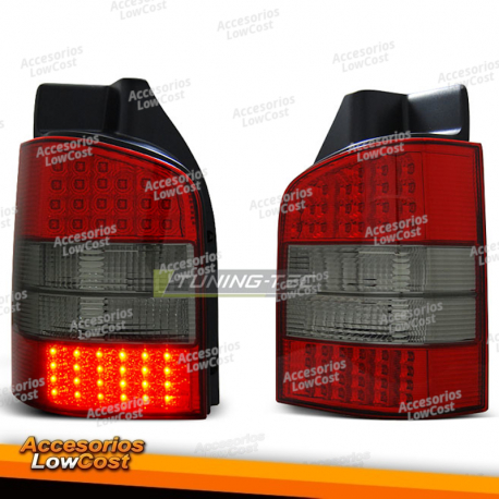 LUZES TRASEIRAS LED VERMELHAS FUMO para VW T5 04/03-09