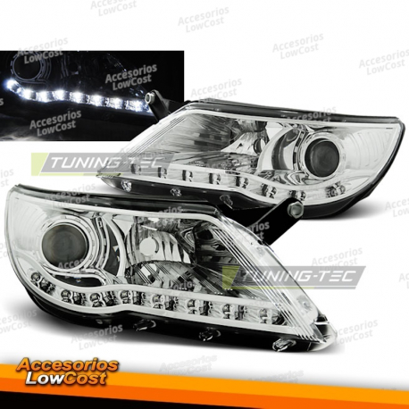 FAROS DAYLIGHT CROMADOS para VW TIGUAN 10/07-11