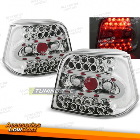 LUCES TRASERAS LED CROMADAS para VW GOLF 4 09.97-09.03