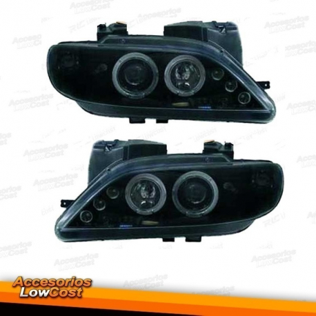 FAROS OJOS DE ANGEL CITROEN XSARA, 97-99 CRISTAL CLARO/NEGRO