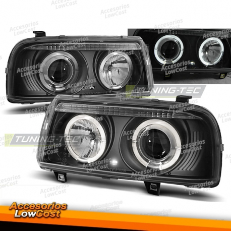 FARÓIS BLACK ANGEL EYES adequados para VW VENTO 01.92-08.98