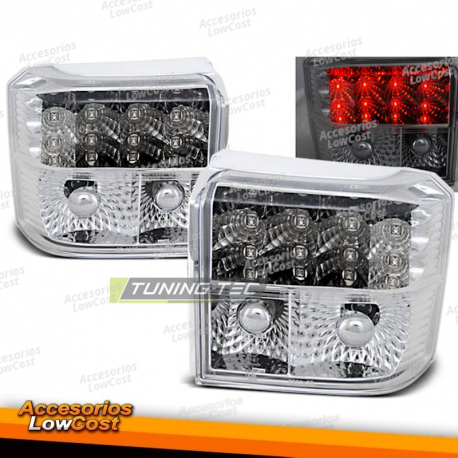 LUZES TRASEIRAS LED CROMADAS compatíveis com VW T4 90-03.03