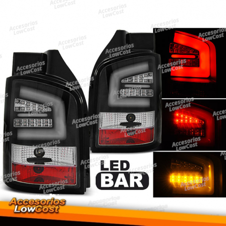 LUCES TRASERAS DE BARRA LED NEGRAS para VW T5 04/03-09