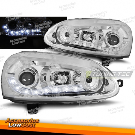 FAROS LUZ DIURNA CROMADOS para VW GOLF 5