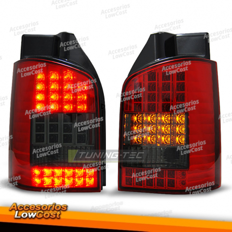 LUCES TRASERAS LED ROJAS HUMO para VW T5 04/03-09