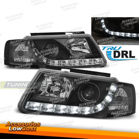 FAROS TRUE DRL NEGRO compatible con VW PASSAT B5 3B 11.96-08.00