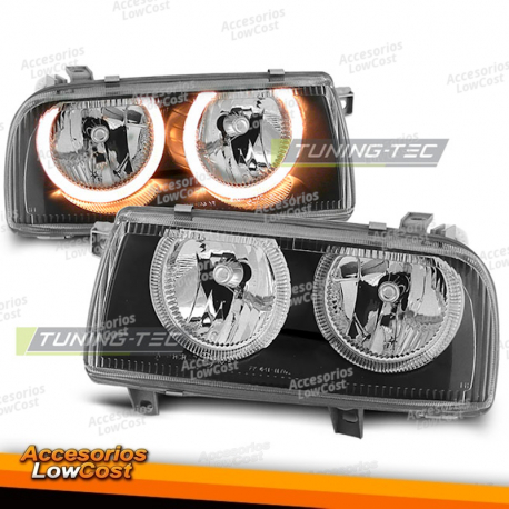 FARÓIS BLACK ANGEL EYES adequados para VW VENTO 01.92-08.98