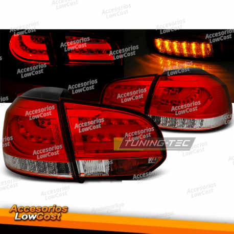 LUCES TRASERAS DE BARRA LED ROJAS BLANCAS para VW GOLF 6 10/08-12