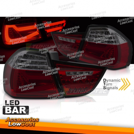 LUZES TRASEIRAS DE BARRA LED SMOKE RED SEQ cabem BMW E90 09-11