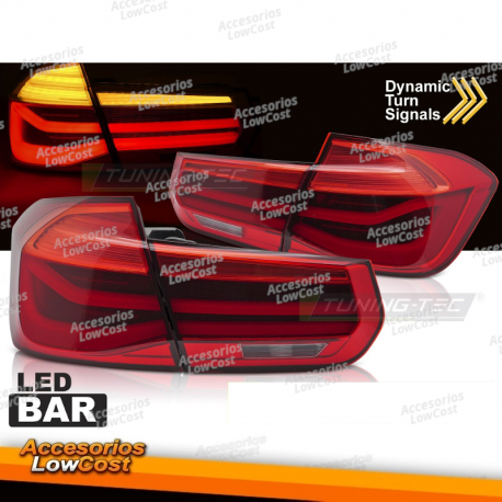 LUZES TRASEIRAS LED RED BAR SEQ para BMW F30 11-18