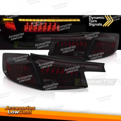 LUCES TRASERAS LED NEGRO ROJO AHUMADO se adapta a HONDA CIVIC XI 21- HATCHBACK