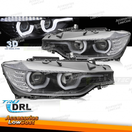 FAROS BMW F30/F31 10/11 - 05/15 TIPO U NEGRO