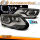 FAROS DELANTEROS TRUE DRL NEGRO para VW TIGUAN 2011 - 12/2015