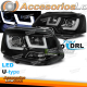 FAROS U-LED LUZ NEGRA compatible con VW T5 2010-2015