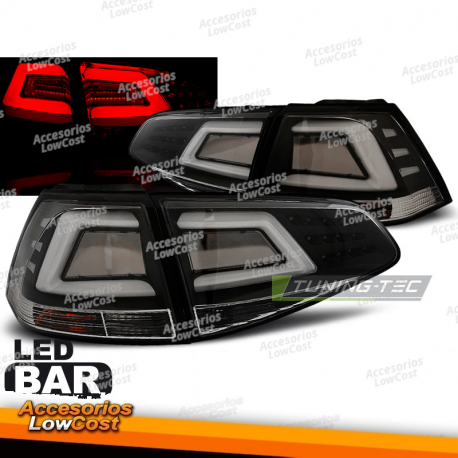 LUCES TRASERAS DE BARRA LED NEGRAS para VW GOLF 7 13-17