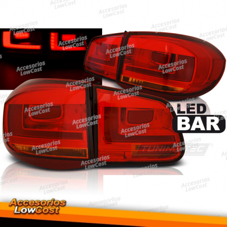 LUCES TRASERAS DE BARRA LED ROJAS para VW TIGUAN 07-07.11 BARRA LED ROJA