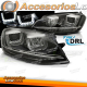 FARÓIS U-LED LIGHT DRL PRETO compatíveis com VW GOLF 7 11/12-17