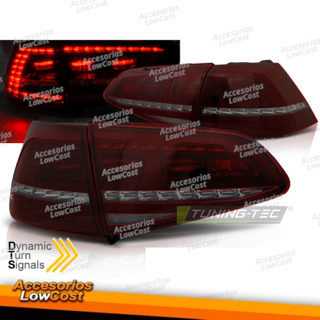 Farolins LED SMOKE RED SPORT SEQ para VW GOLF 7 13-17