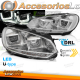 FARÓIS U-LED LIGHT DRL CHROME SEQ para VW GOLF 6 08-12