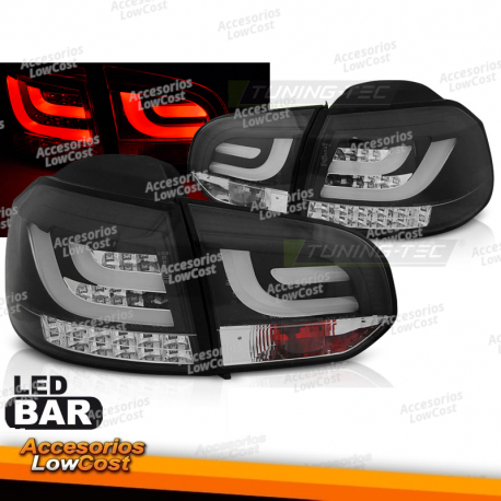 LUCES TRASERAS DE BARRA LED NEGRAS para VW GOLF 6 10/08-12