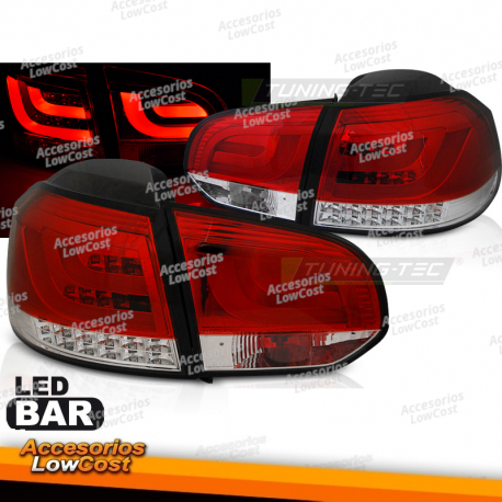 LUCES TRASERAS DE BARRA LED ROJAS BLANCAS para VW GOLF 6 10/08-12