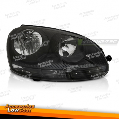 FAROS DELANTEROS NEGROS LADO DERECHO TYC para VW GOLF 5 10/03-09