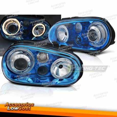 FARÓIS BLUE ANGEL EYES adequados para VW GOLF 4 09/97-09/03