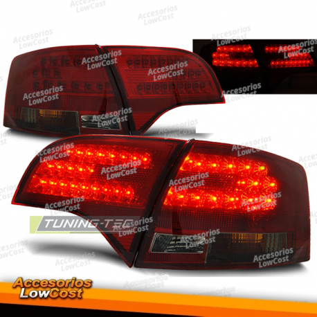 LUZES TRASEIRAS LED VERMELHAS DE FUMO para AUDI A4 B7 11/04-03/08 AVANT