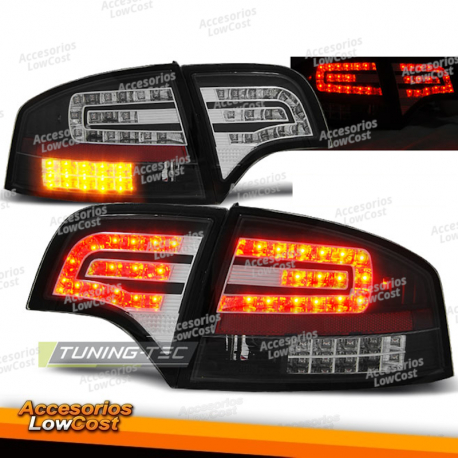 LUCES TRASERAS LED NEGRAS para AUDI A4 B7 11/04-03/08 SEDAN