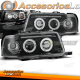 FARÓIS PRETOS ANGEL EYES para AUDI 80 B4 09.91-04.96