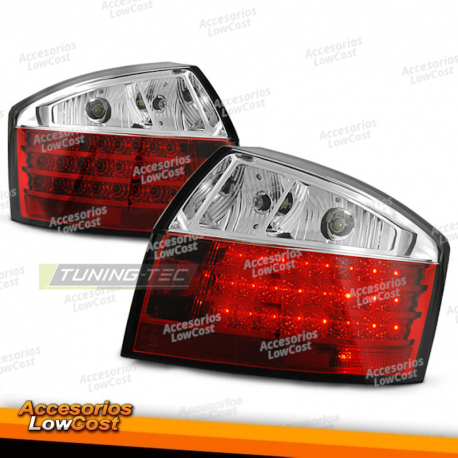 LUZES TRASEIRAS LED VERMELHAS BRANCAS para AUDI A4 10/00-10/04