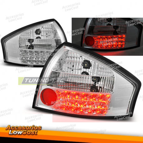 LUZES TRASEIRAS LED CROMADAS compatíveis com AUDI A6 05.97-.05.04