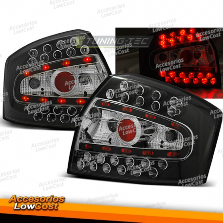 LUCES TRASERAS LED NEGRAS para AUDI A4 8E 10.00-10.04 SEDAN