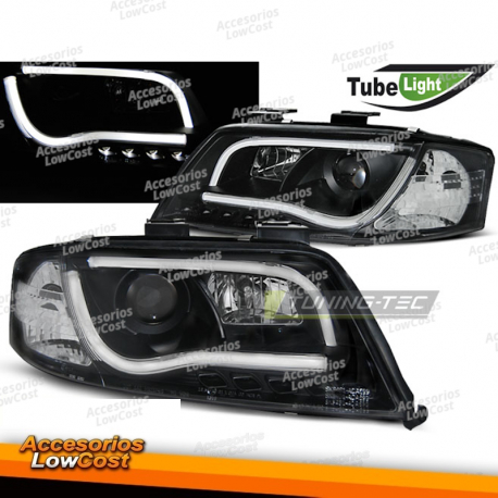 FAROS TUBO LUZ NEGRO apto para AUDI A6 06/01-05/04