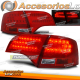 LUZES TRASEIRAS LED VERMELHAS BRANCAS para AUDI A4 B7 11/04-03/08 AVANT