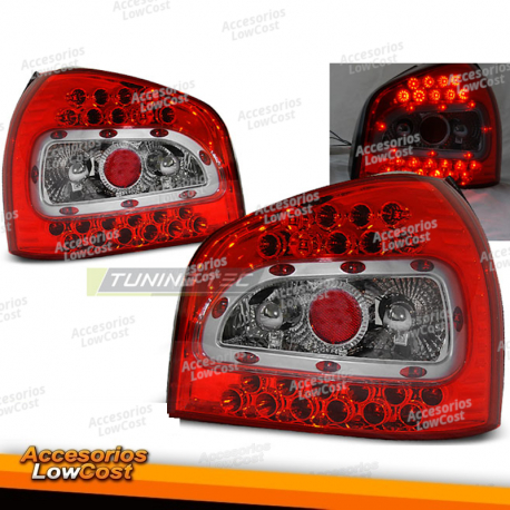 LUZES TRASEIRAS LED VERMELHAS BRANCAS para AUDI A3 08.96-08.00