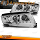 FAROIS COM LUZ DIURNA LED / SKODA FABIA / 99-07 FUNDO CROMADO