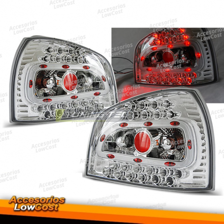 LUZES TRASEIRAS LED CROMADAS para AUDI A3 08.96-08.00