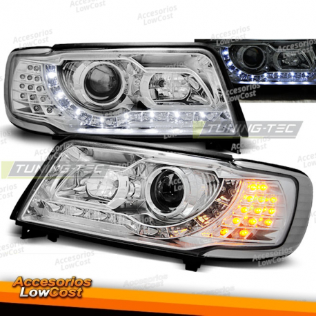 FAROS DIURNOS CROMADOS para AUDI 100 C4 12.90-06.94