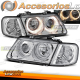 FARÓIS CROMADOS ANGEL EYES para AUDI A3 08.96-08.00