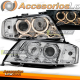 FARÓIS CROMADOS ANGEL EYES adequados para AUDI A6 05.97-09.99