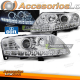 FARÓIS LED CROMADOS ANGEL EYES para AUDI A6 C6 04/04-08