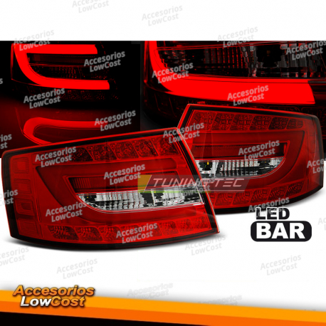 LUCES TRASERAS LED ROJAS BLANCAS para AUDI A6 C6 SEDAN 04/04-08 7PIN