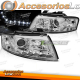 FARÓIS DE LUZ CROMADA CROMADOS para AUDI A4 B6 CABRIOLET 02-06