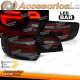 FAROS LED LUCES TRASERAS ROJAS NEGRAS SEQ se adapta a AUDI A3 8P 5D 08-12