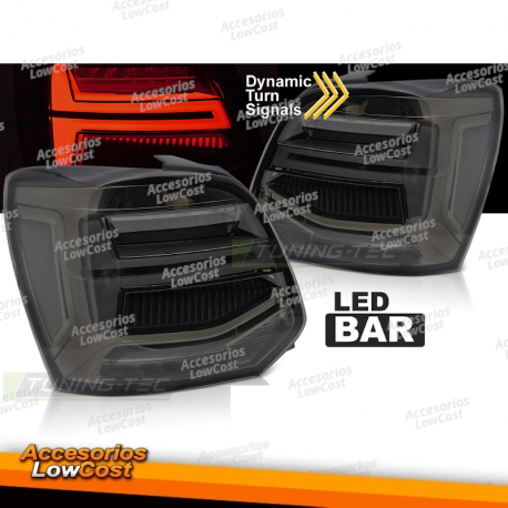 LUCES TRASERAS LED BARRA LED AHUMADA compatible con VW POLO V 09-17